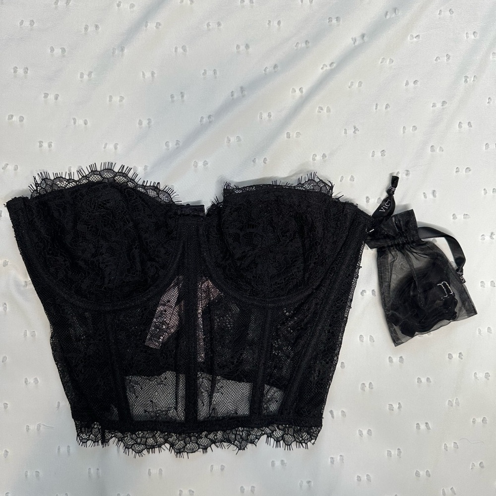 Victoria's Secret Black Lace Corset